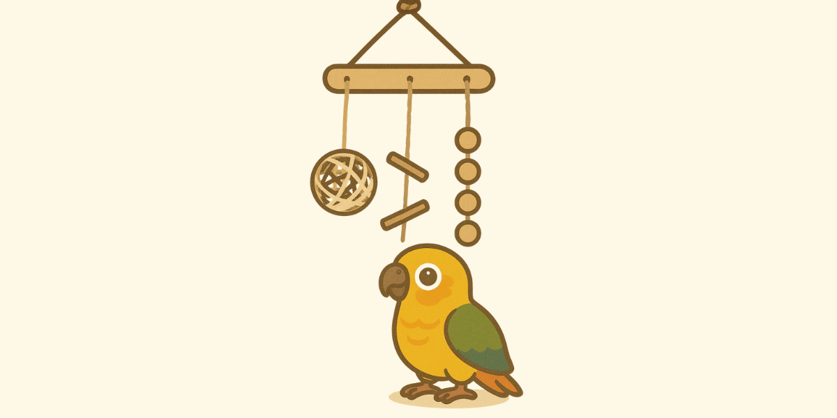 Juguete móvil colgante para loros
