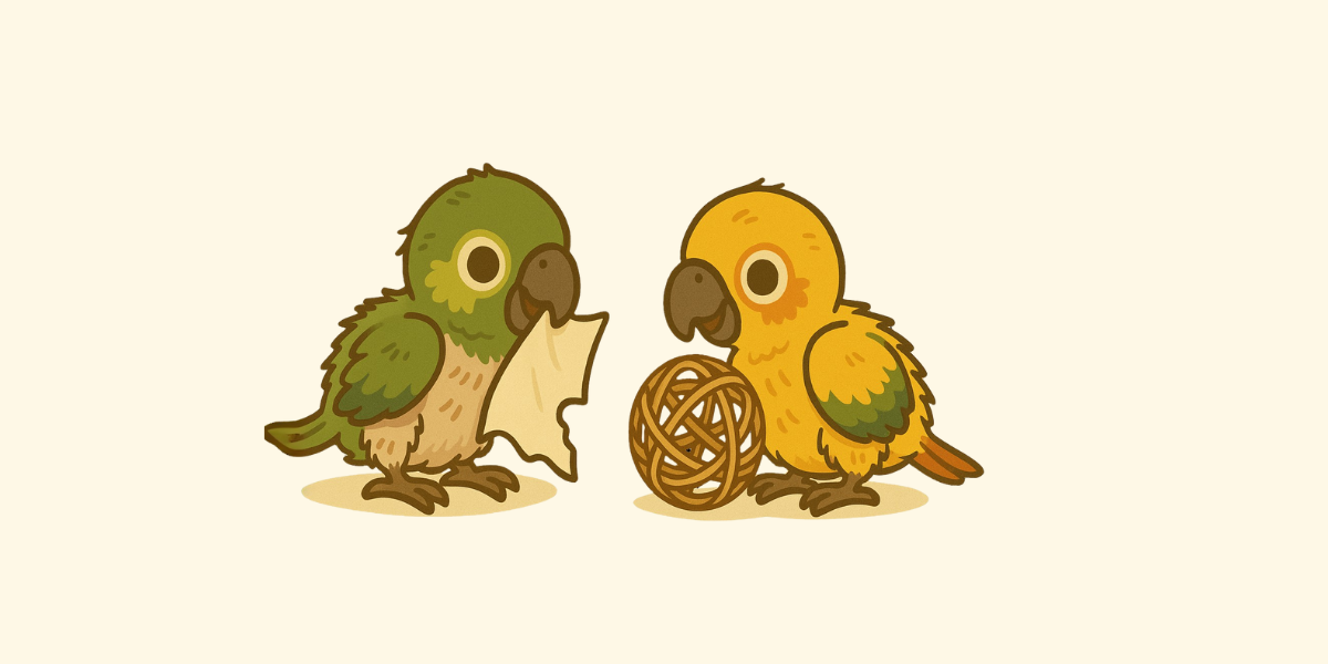 Mis loros papilleros picotean todo