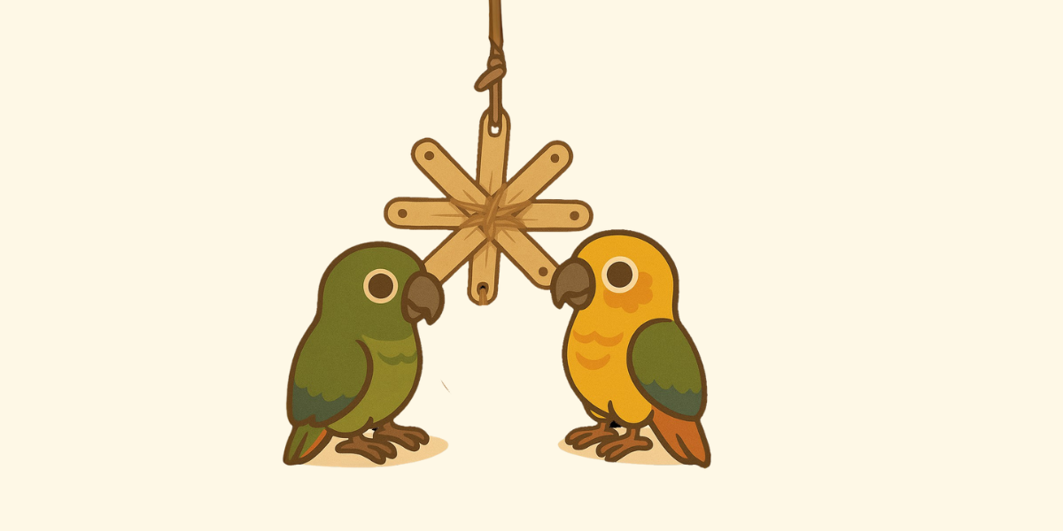 Juguete molino para loros