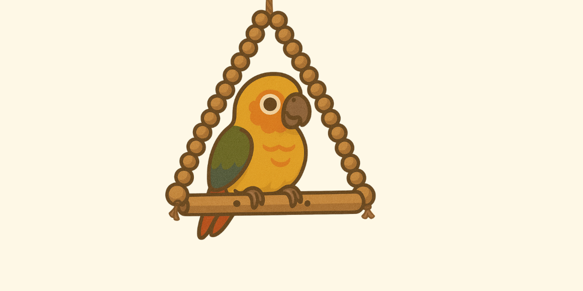 Columpio de bolitas para loros