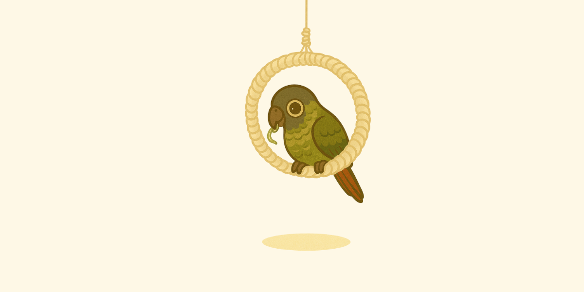 Juguete aro colgante de cuerda para loros