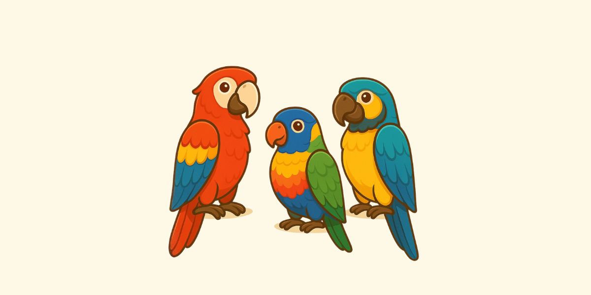 loros de mas colores