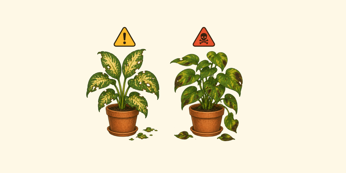 Diferencia entre planta irritante y venenosa en aves