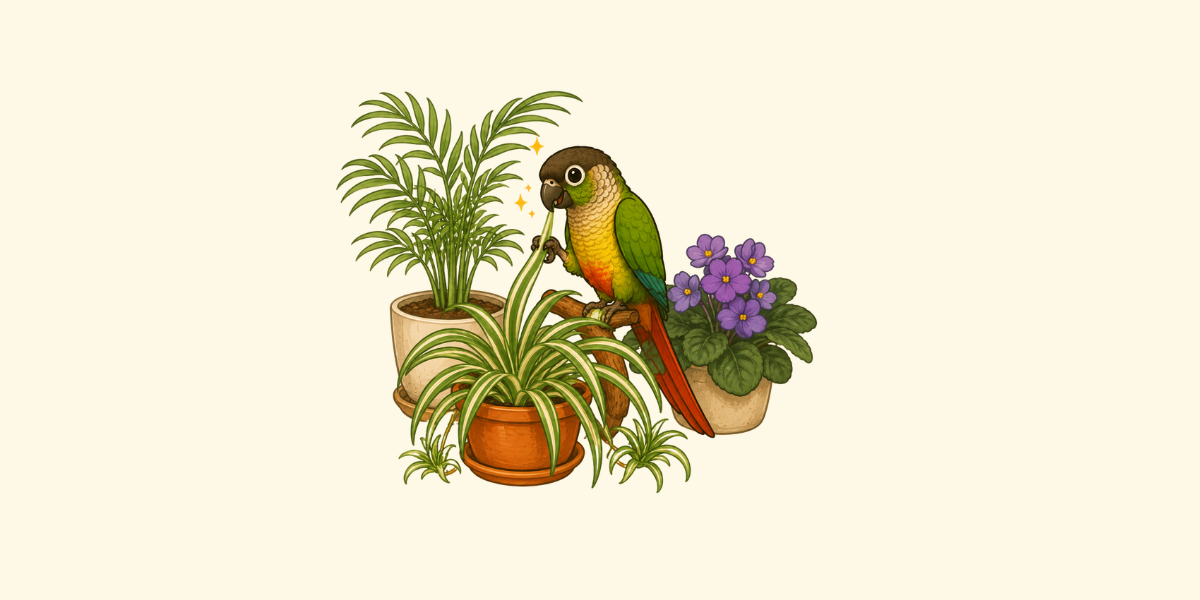 6 Plantas de interior aptas para loros