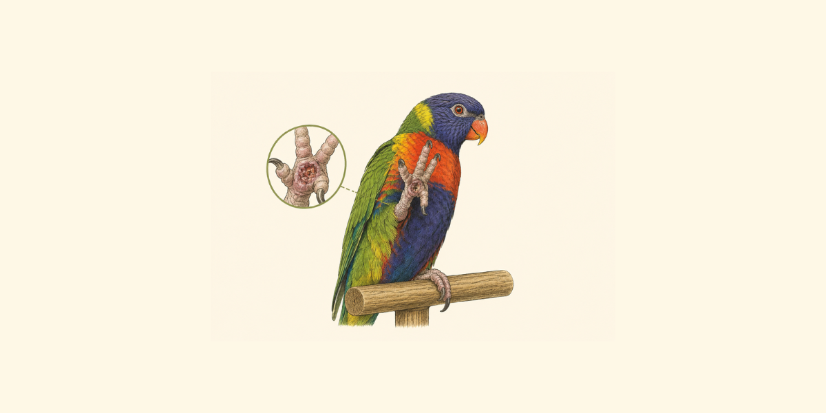 Pododermatitis en loros y por qué le pueden doler las patas