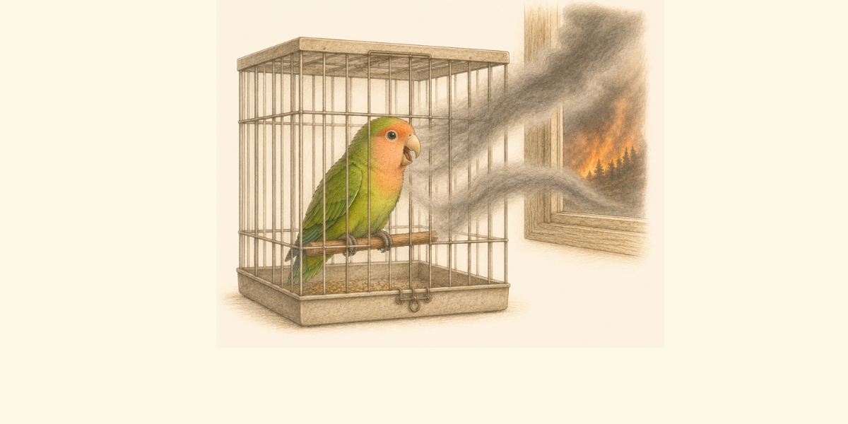 Por qué el humo de un incendio es peligroso para tu loro aunque esté lejos