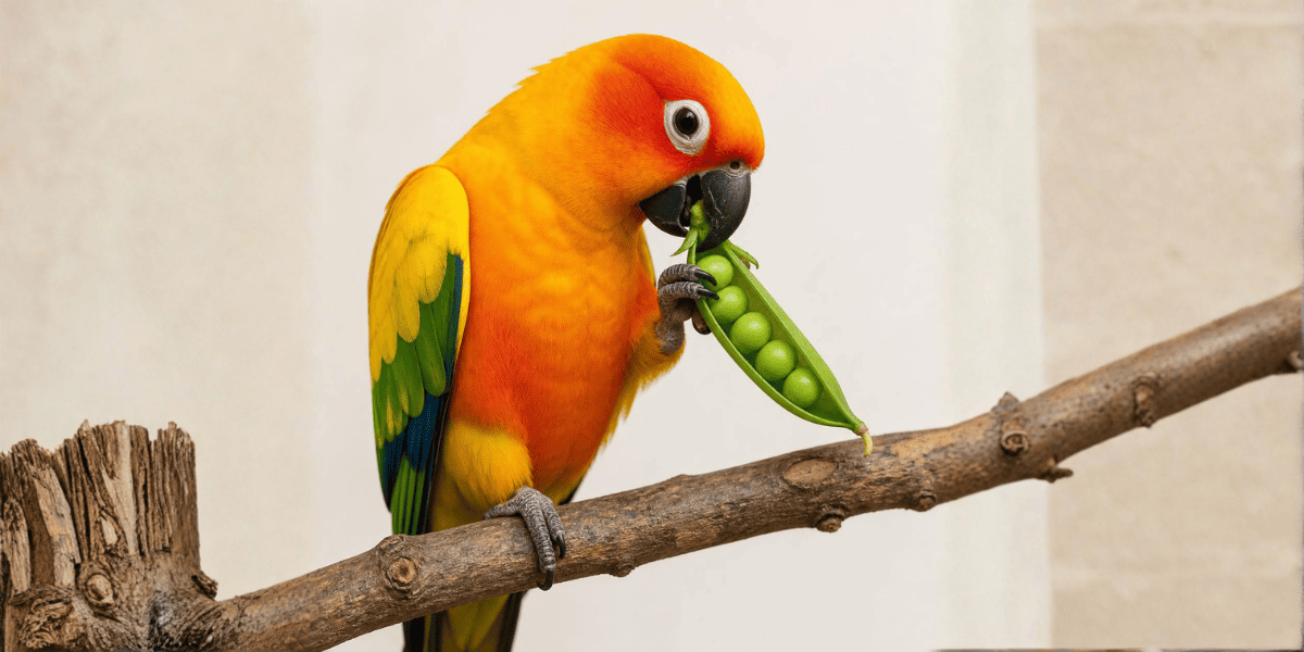 Loro comiendo de su cuenco en la zona de comida de la jaula